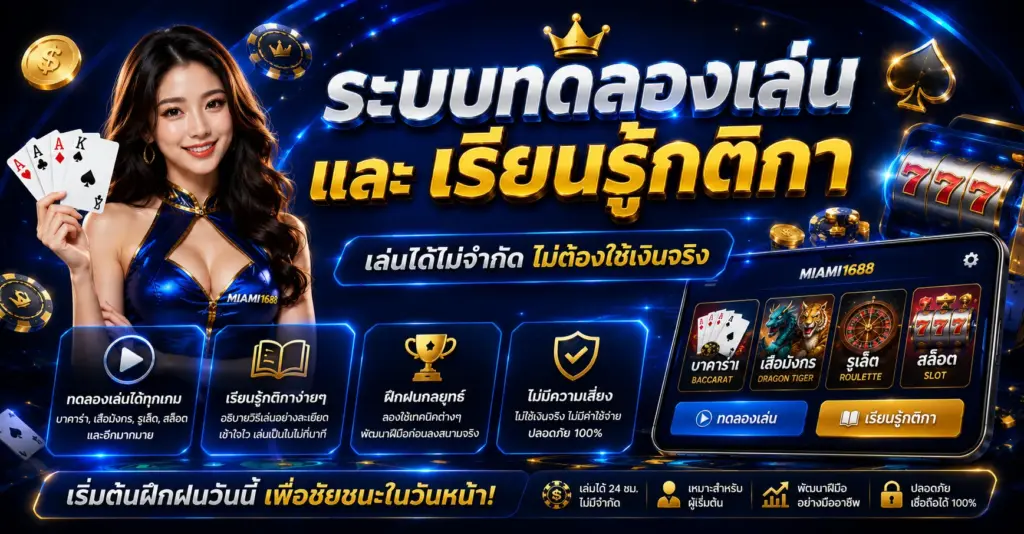 ระบบทดลองเล่นและเรียนรู้กติกา